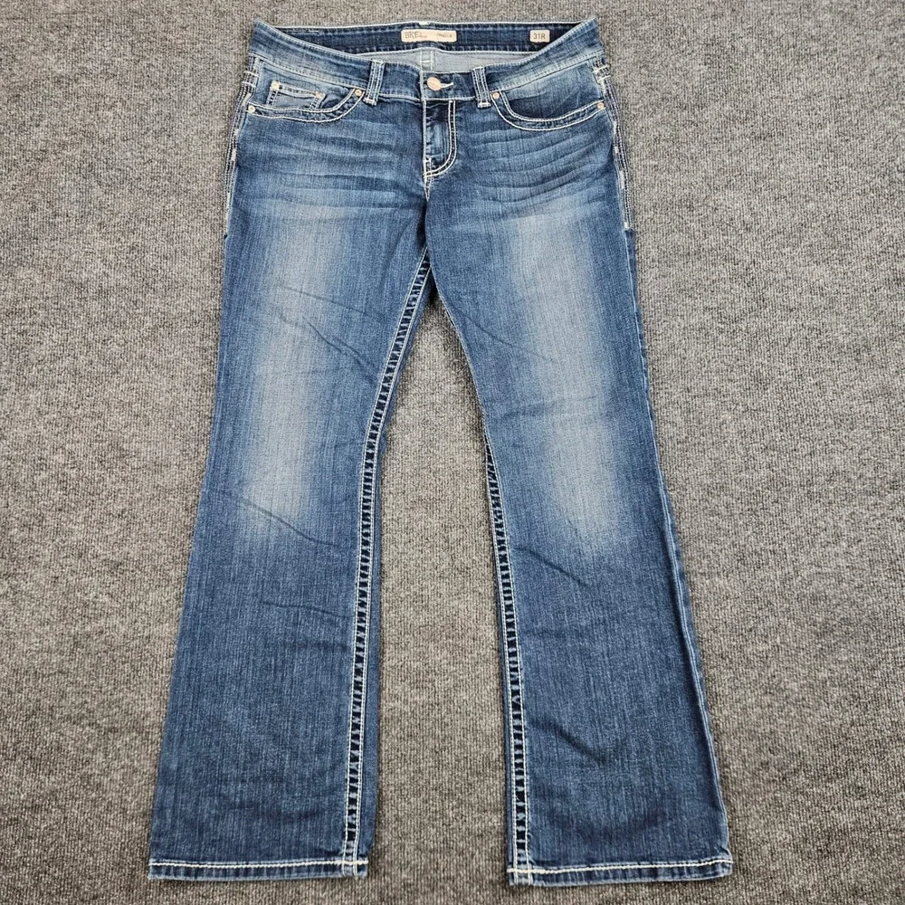 Buckle BKE Stella Bootcut Jeans Women's 31 Blue Dark Wash Stretch Mid Rise Denim - Picture 1 of 12